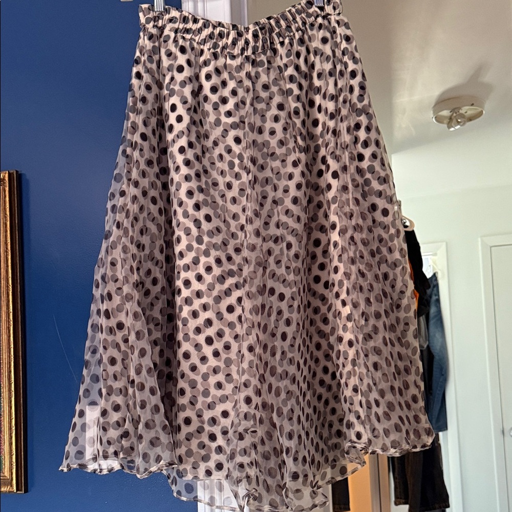 Chic Black and White Polka Dot A-Line Skirt #pockets🙂